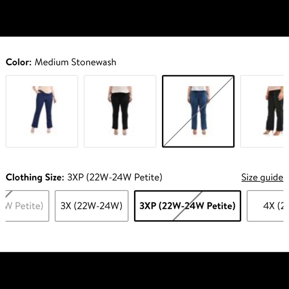 Just My Size 4-Pocket Bootcut Jeans 3X(22W/24W) - Picture 6 of 7